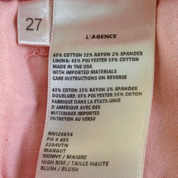 L'AGENCE Paris Margot Velvet High Rise Skinny - Picture 6 of 8